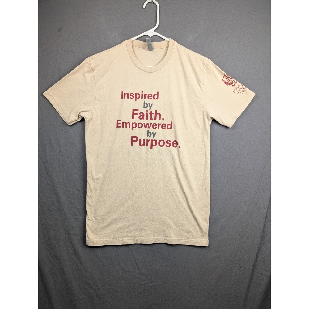 Next Level Loma Linda University Health Inspired by Faith T-Shirt Tan Mens M